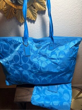Coach Getaway Signature Nylon Packable Weekender Tote Bag
